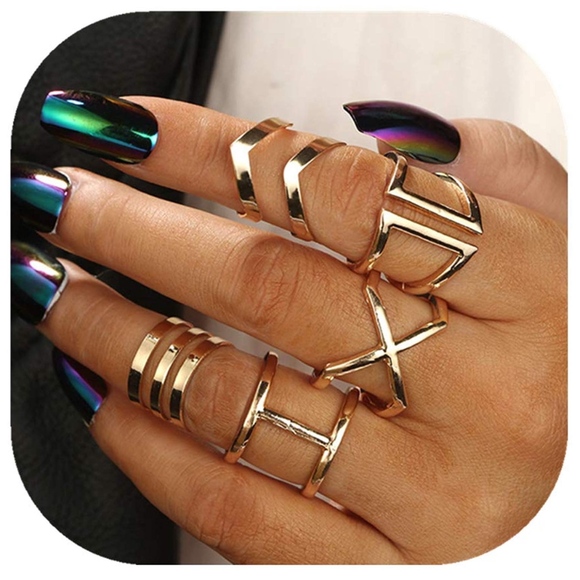 Jewelry - ‼️BOGO FREE Boho Inspired Stack Gold Simple Rings